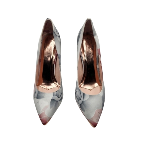 NWOB Ted Baker Charmesa women's floral print pointed toe pumps Sz 6.5 - Picture 2 of 11